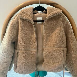 Abercrombie & Fitch Tan Sherpa Jacket